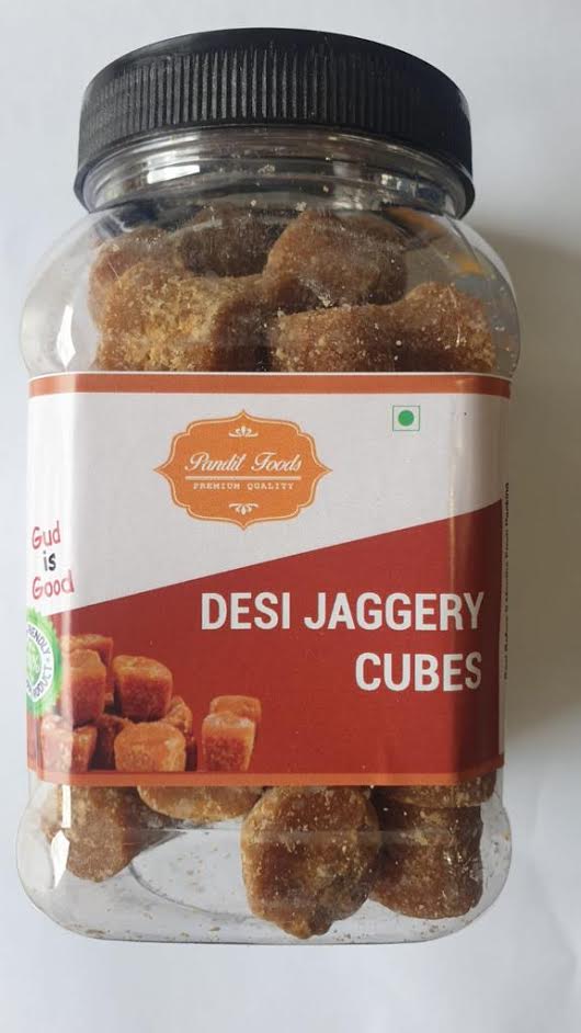 Pandit Chemical-Free Jaggery(Gul/Gud) Small Cubes (450 gm)