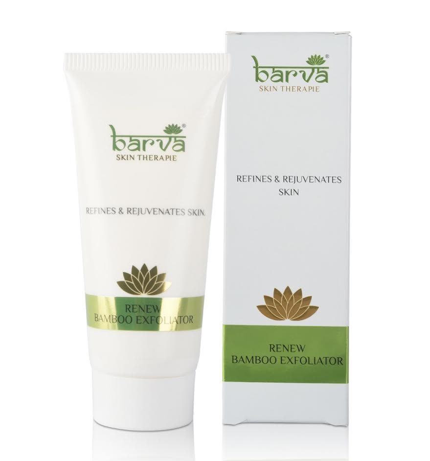 Barva Bamboo Exfoliator | face scrub for women and men | gentle skin exfoliating, Made with ghee, aloe vera & bamboo particles | suits oily and dry skin